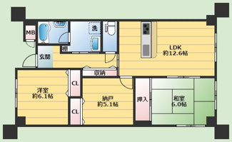 【間取り】 | グレンエデン北谷