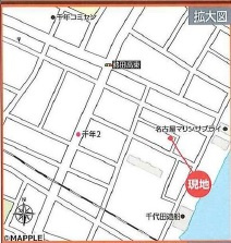 【地図】 | 熱田区千年5期 全1棟　＜仲介手数料無料＞千年小・宮中　新築一戸建て | 拡大図　カーナビをお持ちの方
熱田区千年２丁目１４番１５