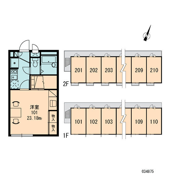 レオパレスプリウスの区画図