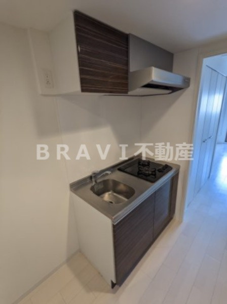 Luxe森之宮 BRAVI不動産のキッチン|【Luxe森之宮】しっかりしたガスコンロです