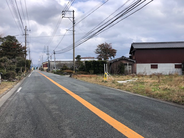 田主丸町牧土地の前面道路含む現地写真