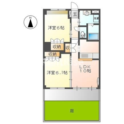 コンフォール前田Ⅲの間取り|間取図