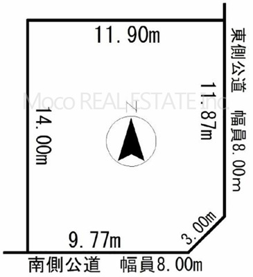【区画図】 | 北見市西富町中古住宅