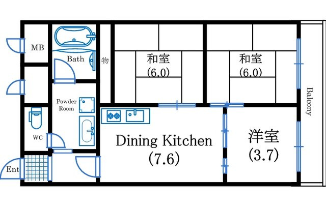 【間取り】 | アルタス北堀江