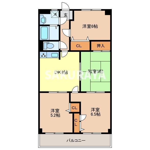 ラフェスタ足利大町の間取り