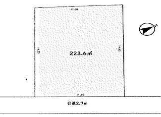 【土地図】 | 坂戸市坂戸　建築条件なし売地　東武東上線『北坂戸駅』徒歩11分　【片柳小学区】