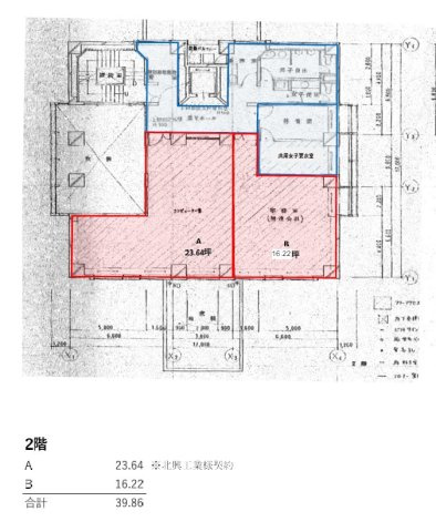 フオトリスビルの間取り|B区画の賃貸となります