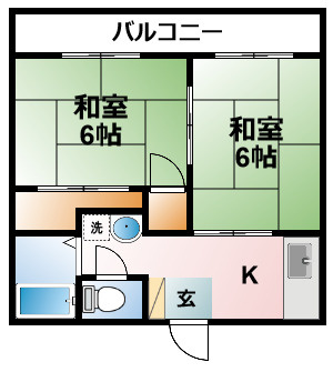 第2ビューハイツ松本の間取り