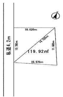 【土地図】 | 坂戸市片柳　建築条件なし売地　東武東上線『北坂戸駅』徒歩14分　【片柳小学区】