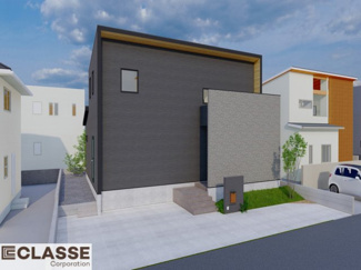 【完成予想図】 | 木津川市城山台11丁目　売土地　建築条件付き | 弊社は、気密測定器を保有しており、自社での気密測定を実現しております。気密処理をし、気密測定まで標準でさせていただいております