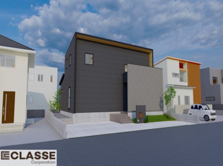 【完成予想図】 | 木津川市城山台11丁目　売土地　建築条件付き | 自由設計になりますので設計士と直接お話していただきオンリーワンのおうちづくりが可能です！需要の多いランドリールームも実現可能です。一緒に楽しくお家づくりをしていきましょう！