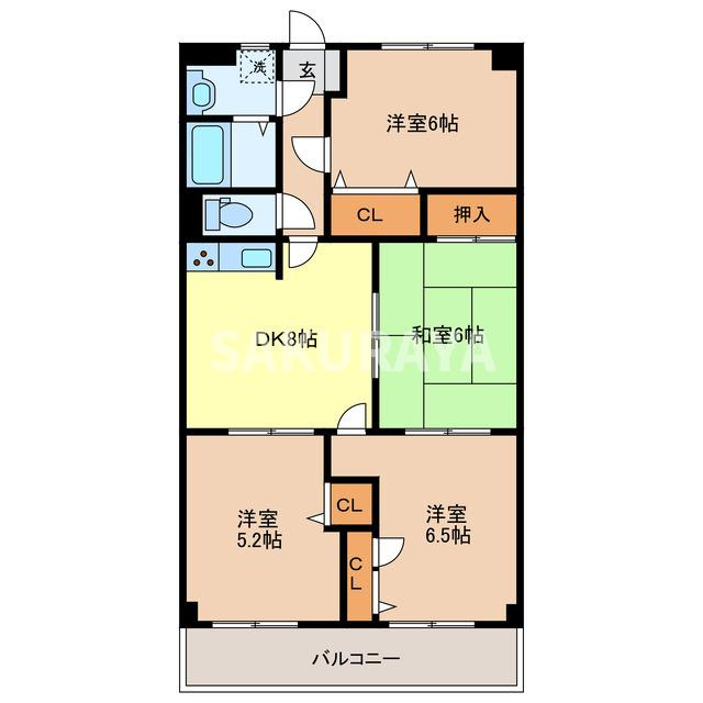ラフェスタ足利大町の間取り