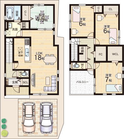 泉南市新家　2期　未入居の間取り|1号地