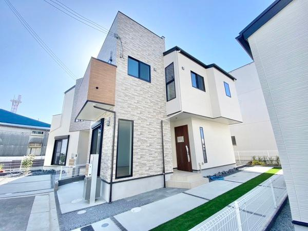 岸和田市岸城町の外観|現地完成写真、安心の1０年保証