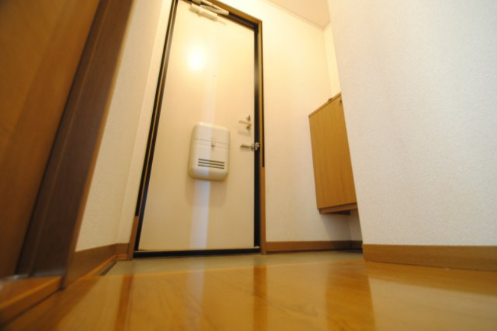 グリーンタウン津留崎の玄関|収納もある玄関です