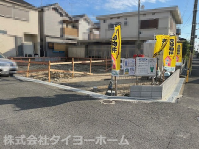 【前面道路含む現地写真】 | 枚方市楠葉丘1丁目　新築戸建 | もうすぐ基礎に入ります！２０２３年１０月２４日撮影