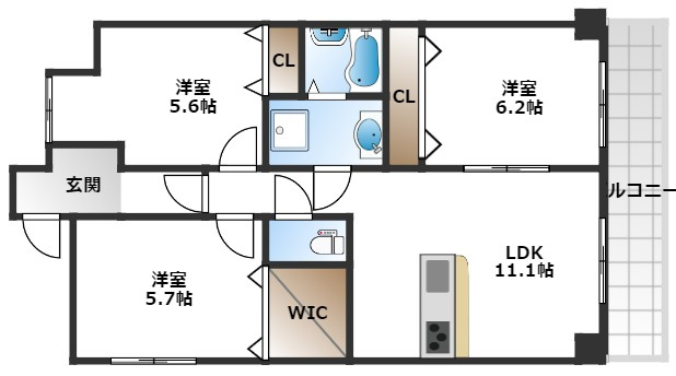 【間取り】 | グランディ東豊中