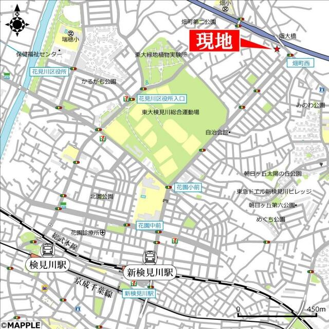 畑町戸建貸家　Ｄ棟の地図