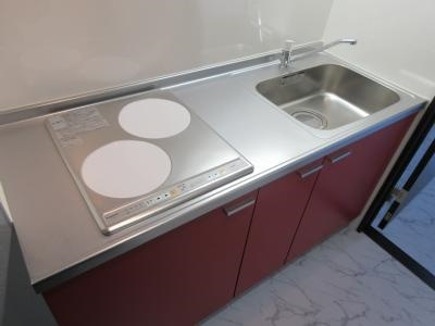 ブリエ五条大宮のキッチン|２口ＩＨキッチン