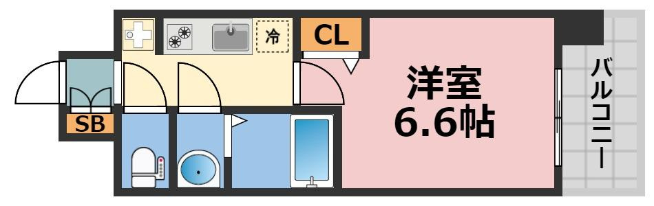 プレサンス大国町アドロッソの間取り