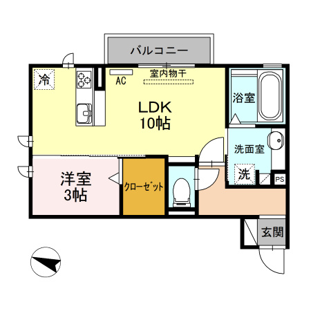 オアシス牛川 Ⅱの間取り