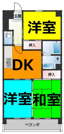 仲介手数料0円メゾンパトラージュの間取り