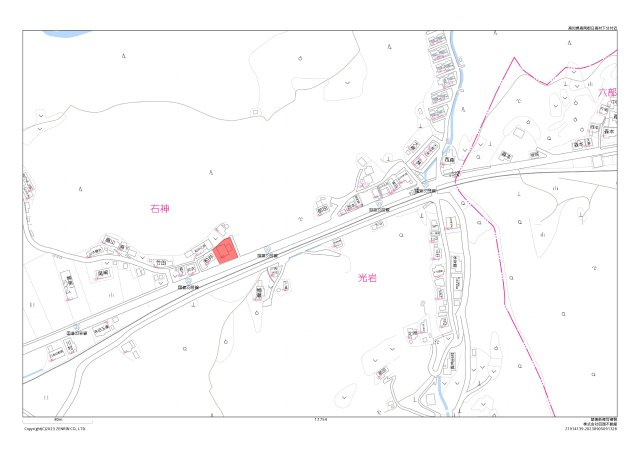 【地図】 | 日高村下分分譲地② | 位置図です。