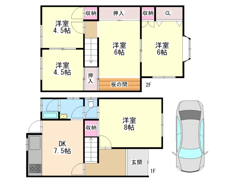 大和高田市南陽町戸建の間取り