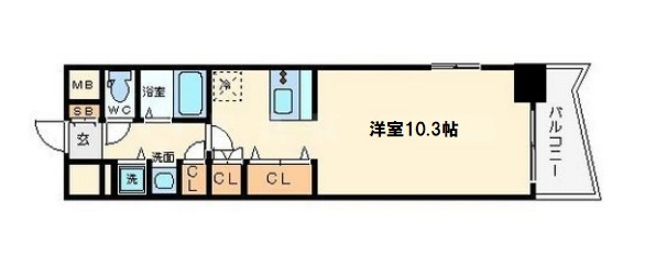 【間取り】 | プレサンス本町プライム