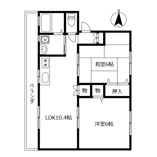 コォーリングマンションⅡの間取り