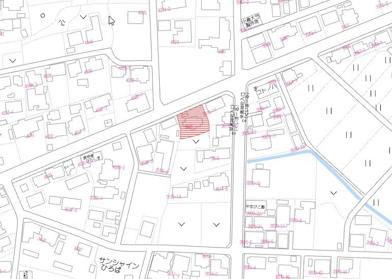 北諸県郡三股町大字樺山の売地の土地図