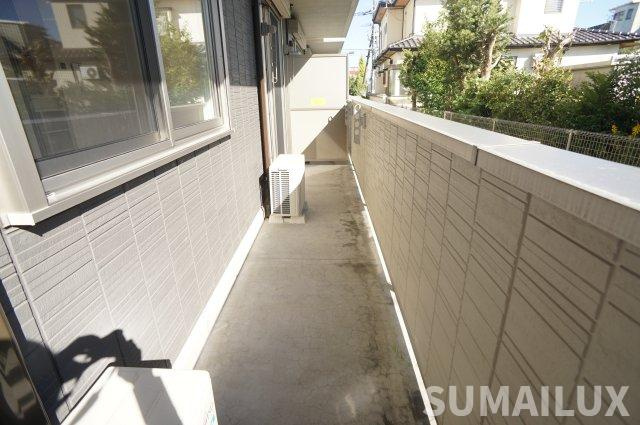 熊本市南区南高江７丁目のアパートのバルコニー
