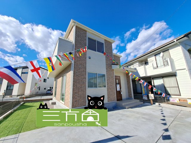 新築　前橋市昭和町5期　Heartful　Town　1号棟の外観|現地写真　完成しました！ご内覧等、お気軽にお問合せください♪　
