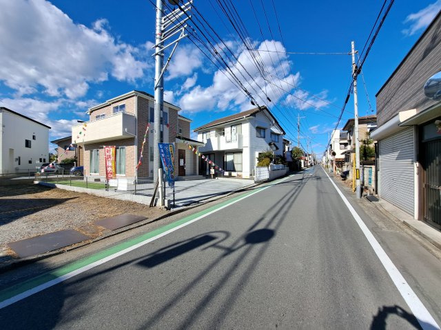 新築　前橋市昭和町5期　Heartful　Town　1号棟の前面道路含む現地写真|現地写真　東側接道幅員約6.3ｍ