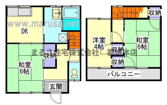 村中コーポの間取り|広々とした間取りになっております。