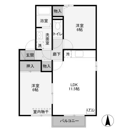 【間取り】 | サンライズヒルA