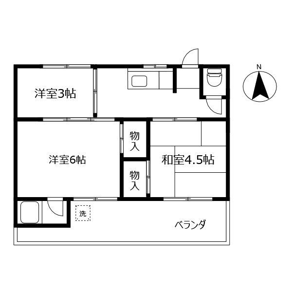 武市荘の間取り