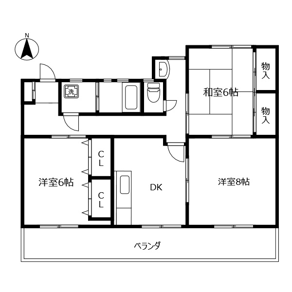 葵ハイツ冨永の間取り