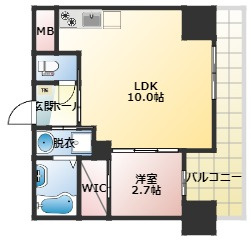 アドバンス江坂ラシュレの間取り