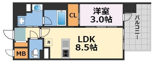 Ｊ．ＧＲＡＮ　Ｃｏｕｒｔ京町堀の間取り