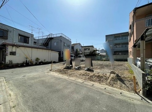 桂市ノ前町3号地の前面道路含む現地写真