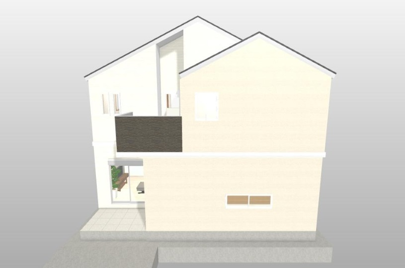 桂上野西町2号地の外観パース