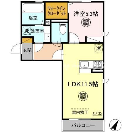コーポプルメリアの間取り