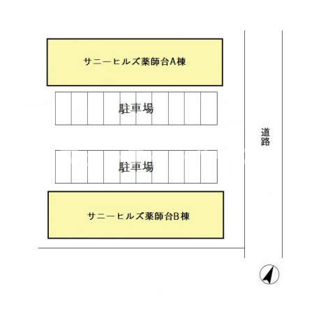 サニーヒルズ薬師台　Ａの区画図