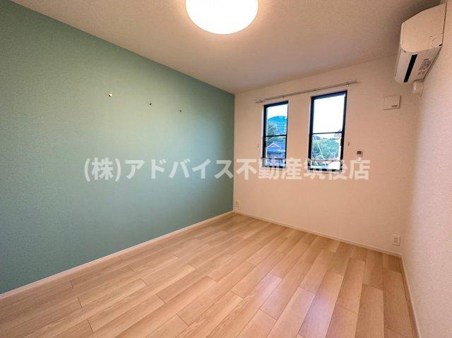 八女市吉田のアパートの寝室