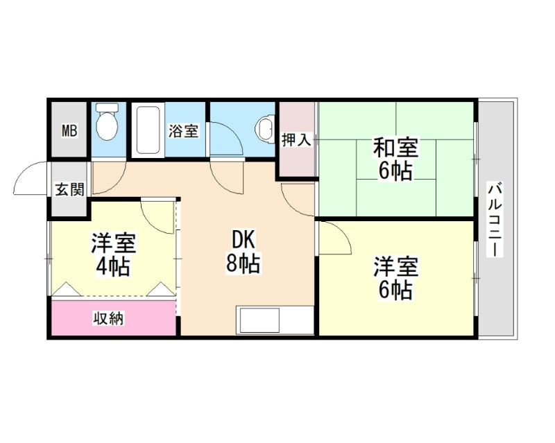 小房荘苑の間取り