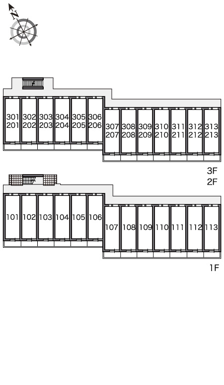 レオパレス並木の区画図