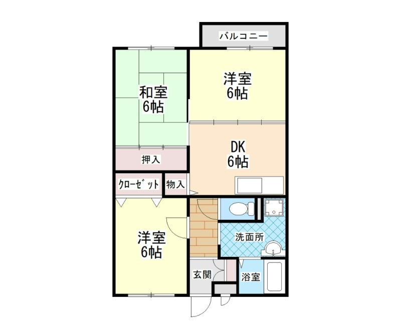 ベルメゾン高田　Aの間取り