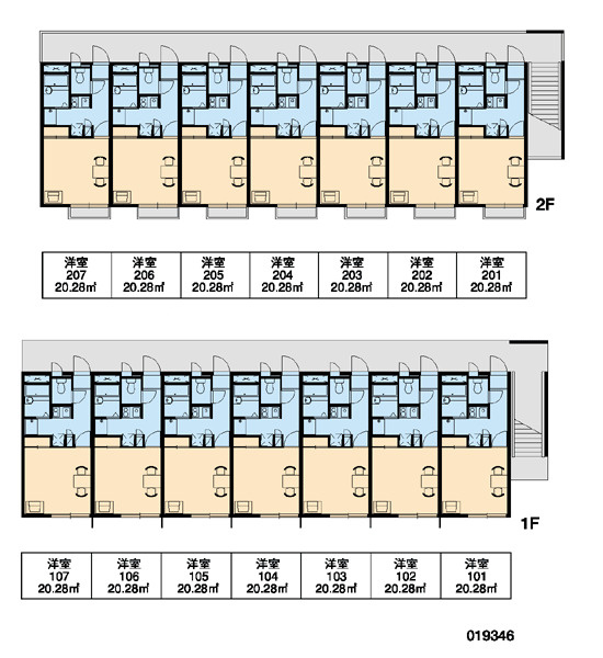 レオパレスレジデンス霞ヶ岡の区画図|画像3