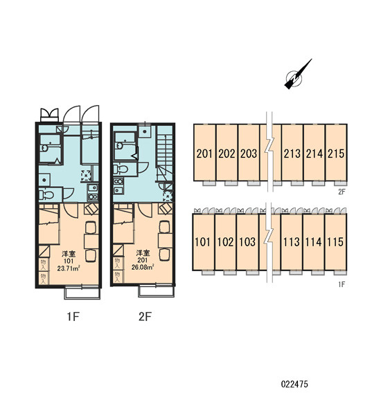 レオパレス土浦Cの区画図|画像3
